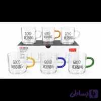 فنجان شات قهوه گود مورنینگ IREX کد202 رنگی - دست 6 عددی