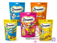 تشویقی گربه Dreamies دریمیز Mix با طعم پنیر و گوشت گاو ۶۰ گرم