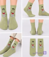جوراب ساق‌دار طرح چشم کارتونی