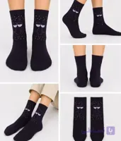 جوراب ساق‌دار طرح صورت فانتزی