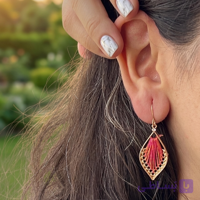 گوشواره نخی قرمز
