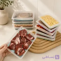 ظرف فریزری جاگوشتی کف سیلیکونی