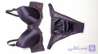 ست سوتین شورت ساتن فنردار جک دار کاپ B نرمال