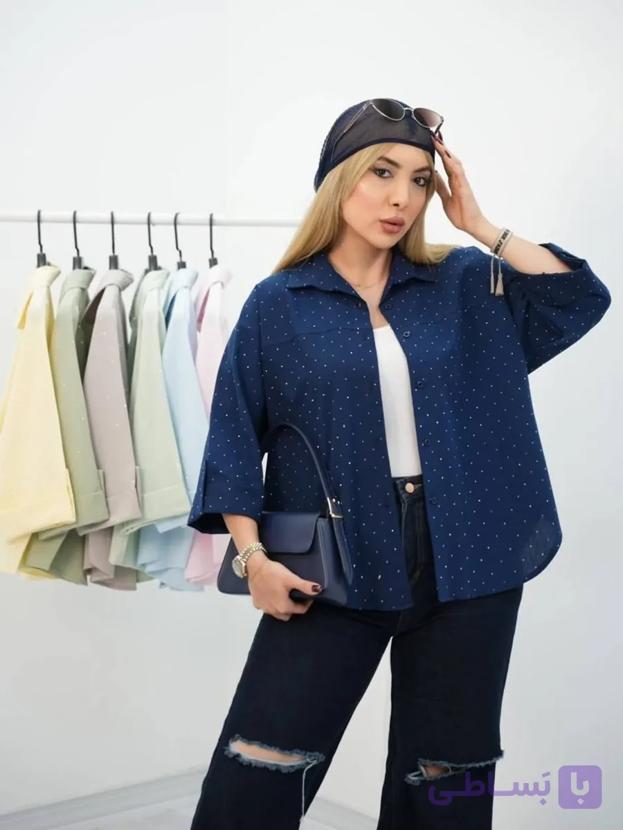 شومیز باکسی فول نگین