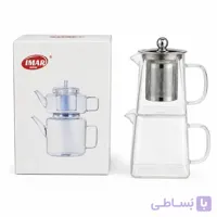 ست قوری و کتری/مربع پیرکس IMAR HOME مدل دو تکه با فیلتر استیل