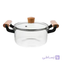 قابلمه پیرکس مدل شعله مستقیم دسته بامبو ۲.۵ L