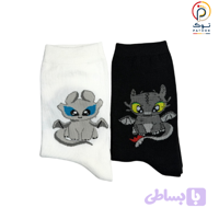 جوراب ساقدار فانتزی طرح اژدها
