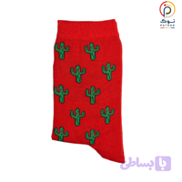 جوراب ساقدار فانتزی طرح کاکتوس