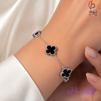 دستبند استیل طرح ون‌کلیف (Van Cleef)