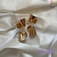گوشواره میخی دفرمه استیل مدل موجی