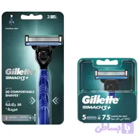 خود تراش ژیلت مدل +MACH3 به همراه تیغ یدک بسته 5 عددی