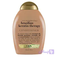 نرم کننده مو او جی ایکس مدل Brazilian Keratin Smooth حجم 385 میلی لیتر