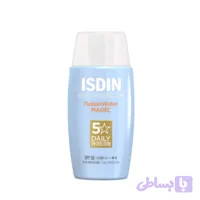 کرم ضد آفتاب بدون رنگ ایزدین SPF 50 مدل magic مناسب برای انواع پوست حجم 50 میلی‌لیتر