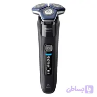 ماشین اصلاح موی صورت فیلیپس مدل s7886-35 با تیغه‌های کربن استیل، طراحی ارگونومیک، ضد آب، قابلیت اصلاح با شماره صفر، شارژ سریع، باتری لیتیوم یون، نمایشگر دیجیتال و خط زن داخلی