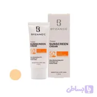 کرم ضد آفتاب رنگی صورت بیزانس SPF 50 مدل Light Beigh 10 ‌محافظ در برابر UVA/UVB مناسب برای پوست خشک و حساس حجم 40 میلی‌لیتر