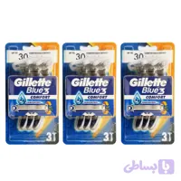 خود تراش ژیلت مدل Blue 3 Comfort مجموعه 3 عددی