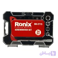 مجموعه 24 عددی پیچ گوشتی جغجغه ای و سری بکس رونیکس مدل RON-2715