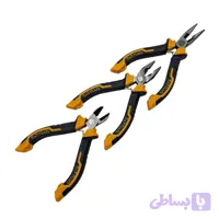 انبر دست و انبر سیم چین و انبر دم باریک تات ناد مدل CR_V مجموعه 3 عددی