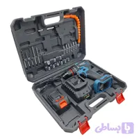 مجموعه 28 عددی دریل چکشی شارژی براشلس 10 میلی‌متری 21 ولت راویکس مدل 21VF/Li_ion کد01