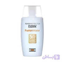 کرم ضدآفتاب بی‌رنگ ایزدین SPF50 مدل Fusion Water 5 Daily مناسب انواع پوست، حجم 50 میلی‌لیتر