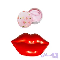 ماسک دور چشم بایو آکوا مدل هلو حجم 60 میلی لیتر بسته 60 عددی به همراه ماسک لب بسته 20 عددی