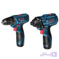 مجموعه بکس و دریل پیچ گوشتی شارژی بوش مدل فوق حرفه ای GDR 120 LI + GSR 120 Li Extra Professional