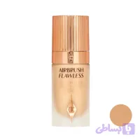 کرم پودر مایع SPF0 شارلوت تیلبری مدل Air Brush Warm شماره 5.5 مناسب برای انواع پوست حجم 30 میلی لیتر