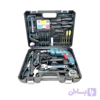 مجموعه 100 عددی ابزار و دریل باس مدل B-kitblue