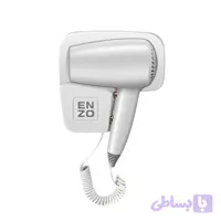 سشوار دیواری خانگی انزو پروفیشینال مدل EN-6005 با موتور AC، توان 1600 وات، تنظیمات دما در سه حالت، تنظیم سرعت در دو سرعته، سری صاف‌کننده و حجم‌دهنده، وزن 500 گرم
