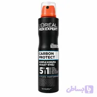 اسپری ضدتعریق مردانه لورآل مدل Carbon Protect 5IN1 حجم 250 میلی‌لیتر