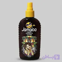 روغن برنزه کننده جامائیکا مدل نارگیل حجم 200 میلی‌لیتر، دارای SPF UVA و UVB، مقاوم در برابر آب و رطوبت، حاوی ویتامین E و افزایش‌دهنده درخشش شکلاتی، مناسب تمام انواع پوست