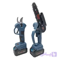 اره زنجیری شارژی و قیچی شارژی باس مدل 88VF کد 16