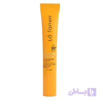 کرم ضد آفتاب دورچشم بدون رنگ لافارر، 30 SPF، مدل مینرال، مناسب انواع پوست و حجم 15 میلی‌لیتر، محافظت کننده در برابر اشعه UVA و UVB، ضد حساسیت و التهاب، بدون چربی، ضد آب، +++PA، ضد چروک، تعدیل کننده هاله تیره دور چشم، مغذی، رطوبت‌رسان، با ماندگاری 2 ساعته