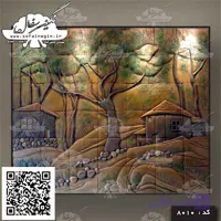 سفال نقش برجسته . طرح کلبه ، کد:8001