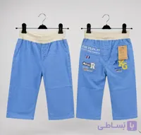 شلوارک پارچه ای کرم ،کمر کش طرح جیب پشت KG کد۱۰۳۷