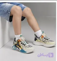 کتانی وارداتی ELLA بند دیسکی رنگ سفیدسورمه ای کد۱۱۰۸