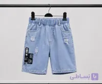 شلوارک جین روشن زاپ دار برند tip top کد۱۰۵۲