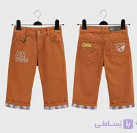 شلوارک پارچه ای نارنجی طرح 56 کد۱۰۳۸