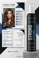 موس حالت دهنده قوی مو پرستیژ مدل Strong Styling مناسب انواع مو حجم 200 میلی لیتر