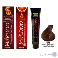 رنگ مو ماردو(mardoo) شماره W6 رنگ فندقی خیلی روشن | فروشگاه آرایشی و بهداشتی رخ استور
