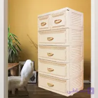 فایل پلاستیکی 6کشو طرح منبت ( عرض 60 عمق 40 ارتفاع 114)