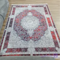 فرشینه مخمل شانل طوسی زرشکی، کد L 495 (پس کرایه)