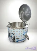 دیگ چلو پز صنعتی استوانه 380 لیتری استیل (50 کیلو برنج)