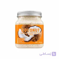 اسکراب لایه بردار صورت و بدن میکسیا مدل نارگیل حجم 350 میل