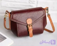 کیف دوشی زنانه چرم طبیعی گاوی دست‌دوز | گیلا چرم