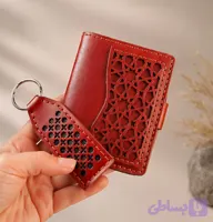کیف کارت چرم طبیعی دست‌دوز گیلا چرم (کد TC050)