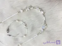 ست دسبند و گردنبند دخترانه و زنانه/مرواریدی/گردنبند/دستبند