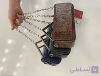 کیف چرم فندی طرح کروکو/دسته بلند و کوتاه/سه رنگ موجود