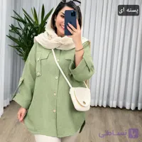 شومیز مانتویی زنانه جیب صلیب هایده ، ارسال رایگان