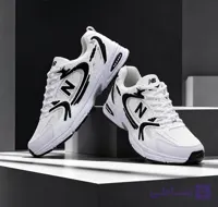 کتونی مردانه  new balance سفید مشکی ، ارسال رایگان
